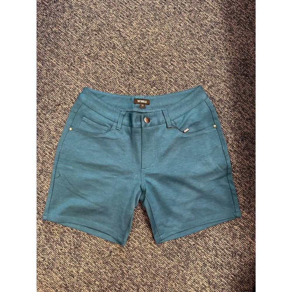 NEW STEELE men's knit shorts in calypso blue